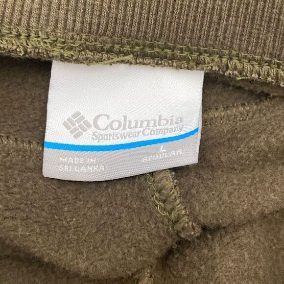 Columbia Men's Elastic Waist Drawstring Jogger Cropped Sweatpants Green Large - Picture 8 of 10